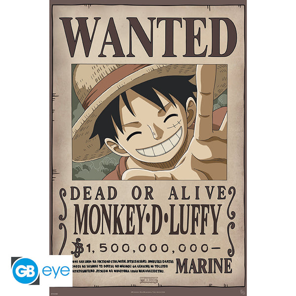 ONE PIECE - Poster «Wanted Luffy New 2»