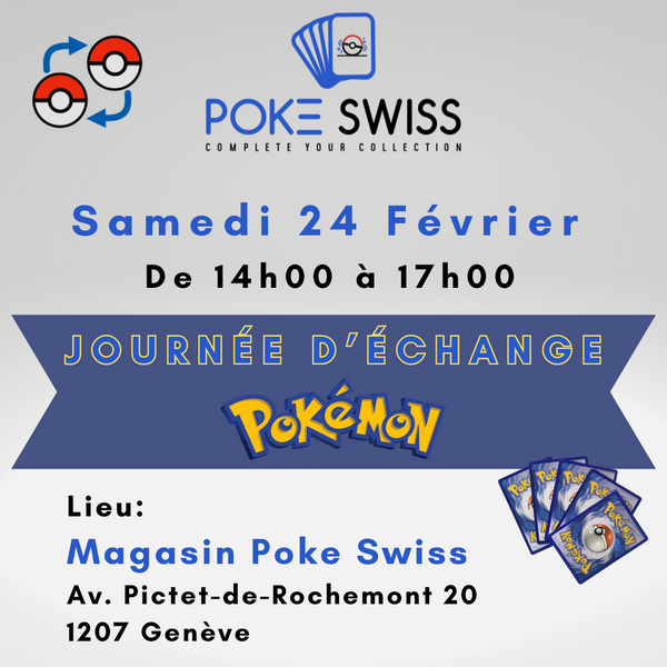 Journée d'échange cartes Pokémon chez Poke Swiss