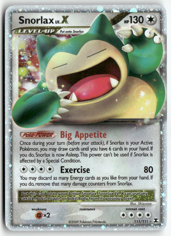 2009 Rising Rivals - Snorlax Lv.X Holo