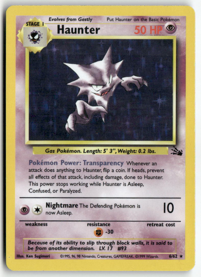 1999 Fossil - Haunter Holo