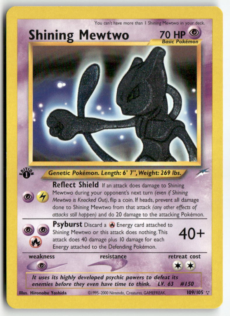 2001 Neo Destiny 1st Ed. -  Shining Mewtwo Holo
