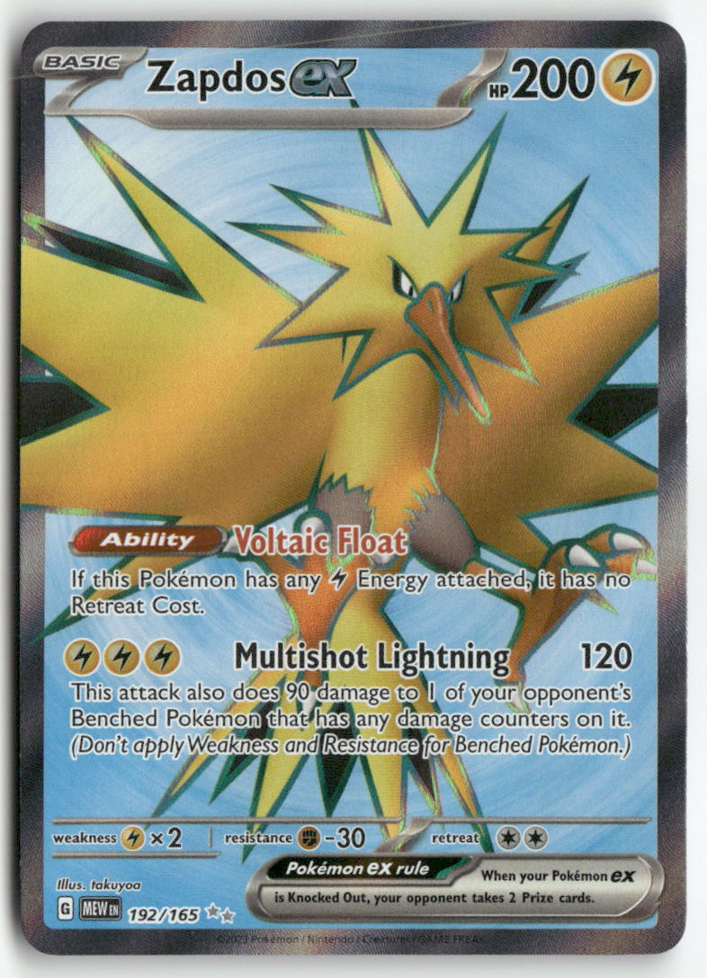2023 Pokémon 151 - Zapdos ex