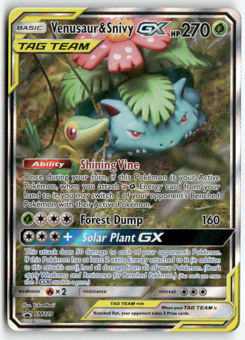 2019 Sun & Moon Promo - Venusaur & Snivy GX