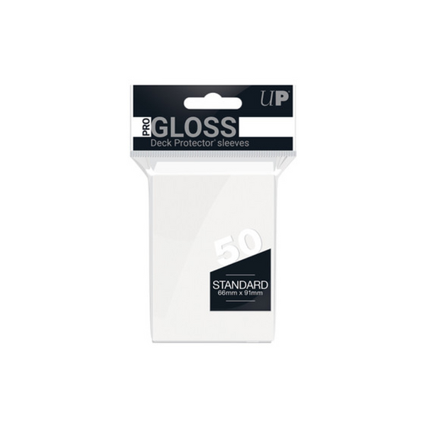 PRO-Gloss 50ct Standard Deck Protector sleeves: White