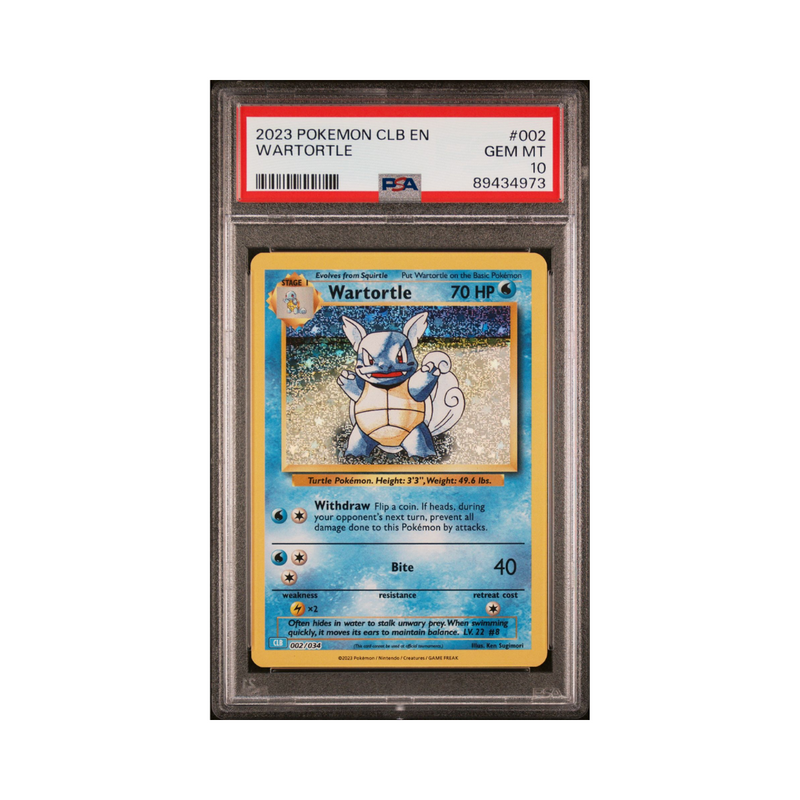 2023 POKEMON CLB-TRADING CARD GAME CLASSIC BLASTOISE & SUICUNE ex DECK 002 WARTORTLE - PSA 10