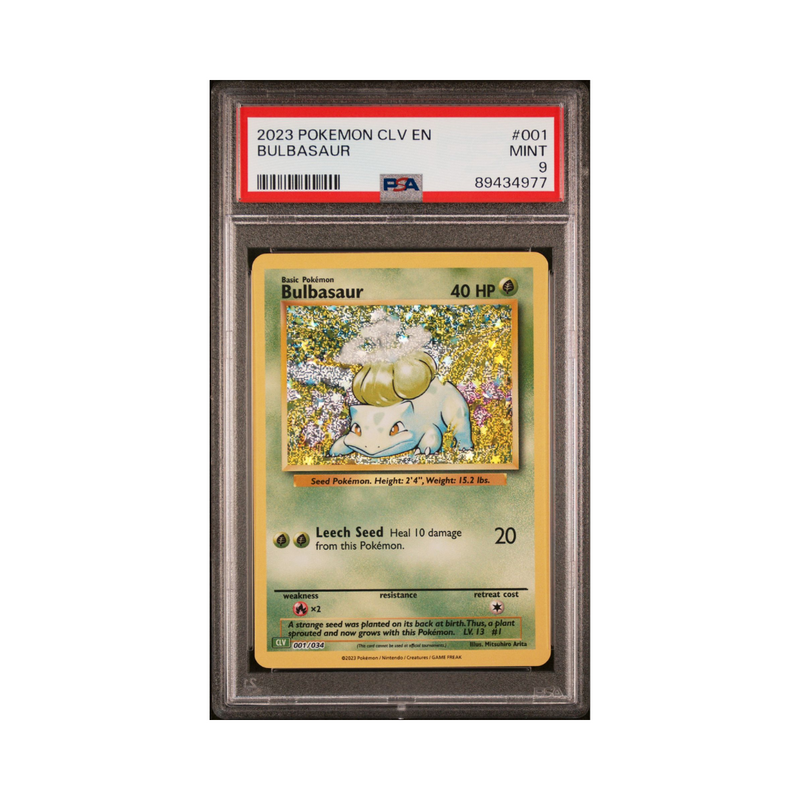 2023 POKEMON CLV-TRADING CARD GAME CLASSIC VENUSAUR & LUGIA ex DECK 001 BULBASAUR - PSA 9