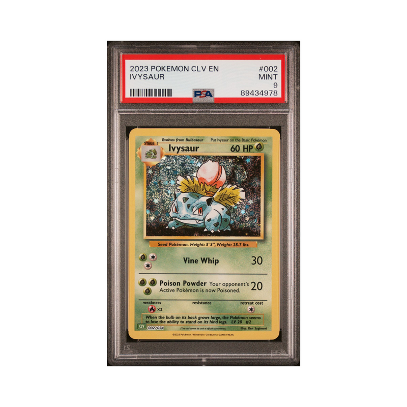 2023 POKEMON CLV-TRADING CARD GAME CLASSIC VENUSAUR & LUGIA ex DECK 002 IVYSAUR - PSA 9