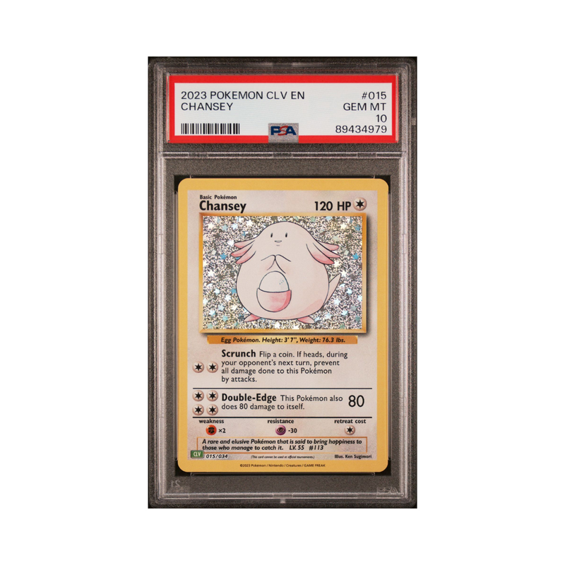 2023 POKEMON CLV-TRADING CARD GAME CLASSIC VENUSAUR & LUGIA ex DECK 015 CHANSEY - PSA 10