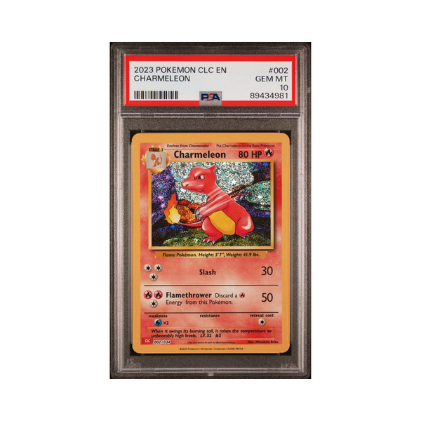 2023 POKEMON CLC-TRADING CARD GAME CLASSIC CHARIZARD & HO-OH ex DECK 002 CHARMELEON - PSA 10