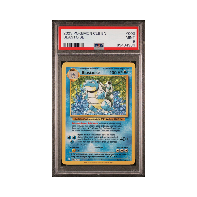 2023 POKEMON CLB-TRADING CARD GAME CLASSIC BLASTOISE & SUICUNE ex DECK 003 BLASTOISE - PSA 9