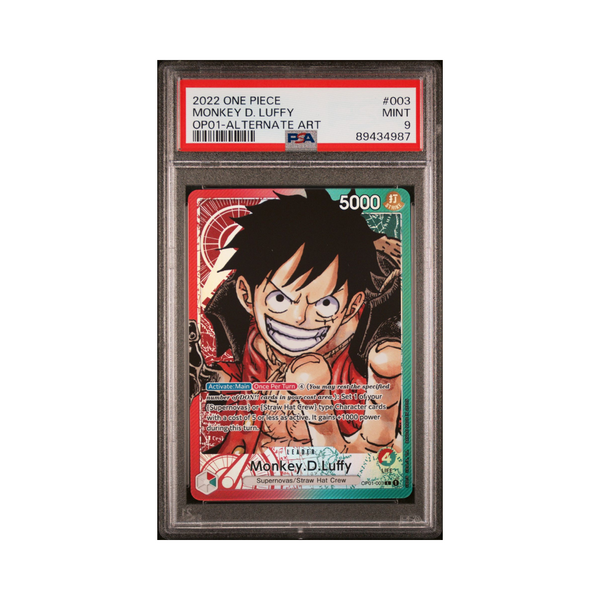 2022 ONE PIECE ROMANCE DAWN 003 MONKEY D. LUFFY ALTERNATE ART - PSA 9