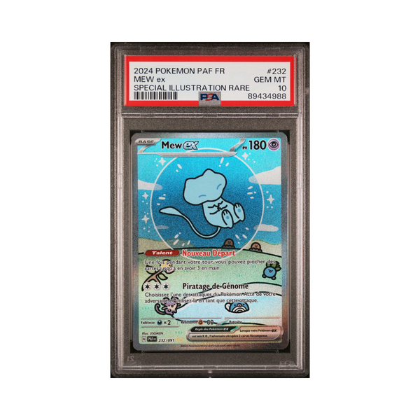 2024 POKEMON FRENCH PAF FR-PALDEAN FATES 232 MEW EX SPECIAL ILLUSTRATION RARE - PSA 10