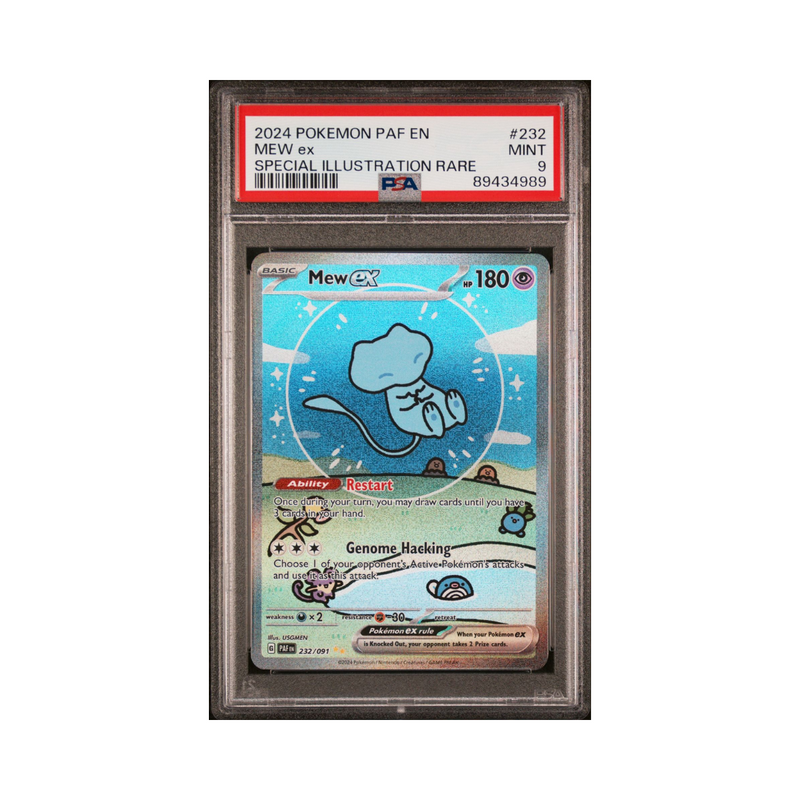 2024 POKEMON PAF EN-PALDEAN FATES 232 MEW EX SPECIAL ILLUSTRATION RARE - PSA 9