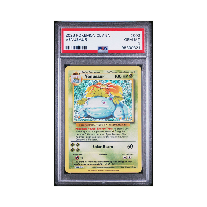 2023 POKEMON CLV-TRADING CARD GAME CLASSIC VENUSAUR & LUGIA ex DECK 003 VENUSAUR - PSA 10