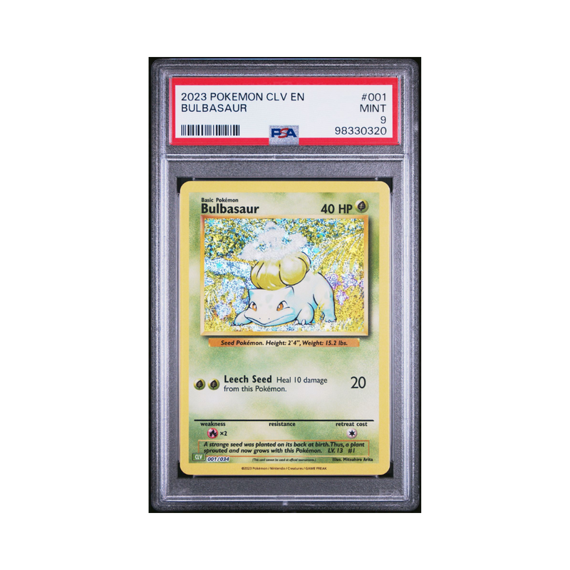 2023 POKEMON CLV-TRADING CARD GAME CLASSIC VENUSAUR & LUGIA ex DECK 001 BULBASAUR - PSA 9