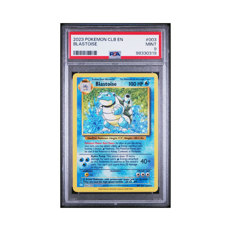 2023 POKEMON CLB-TRADING CARD GAME CLASSIC BLASTOISE & SUICUNE ex DECK 003 BLASTOISE - PSA 9