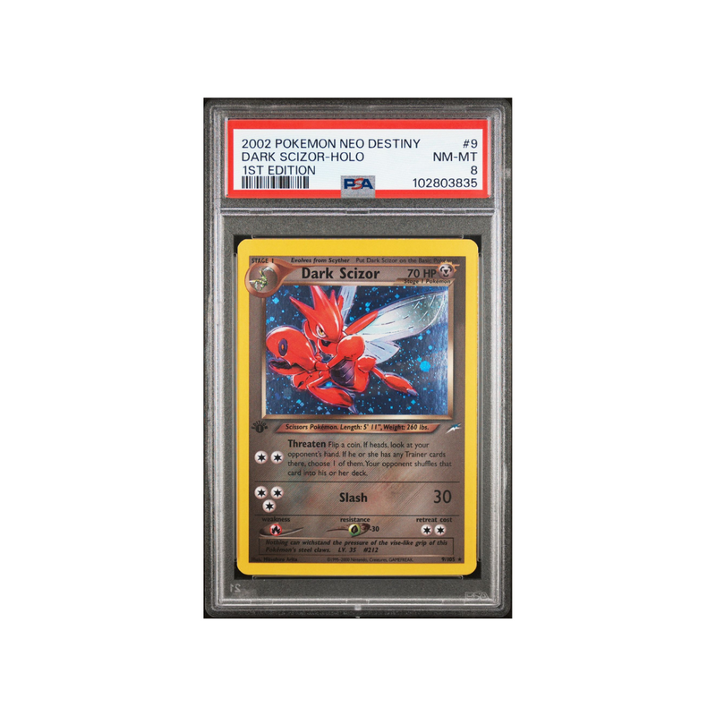 2002 Neo Destiny - Dark Scizor 1st Edition - PSA 8