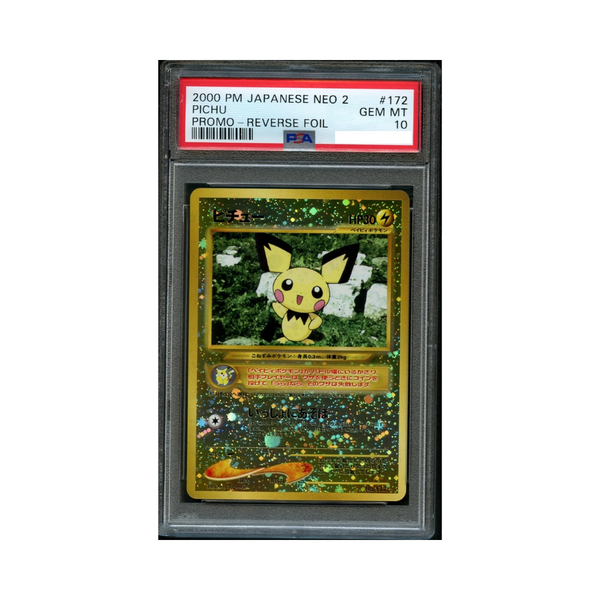 2000 Neo 2 Promo JP - Pichu Rev. Foil - PSA 10