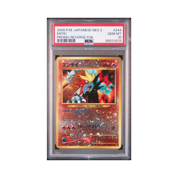 2000 Neo 2 Promo JP - Entei Rev. Foil - PSA 10