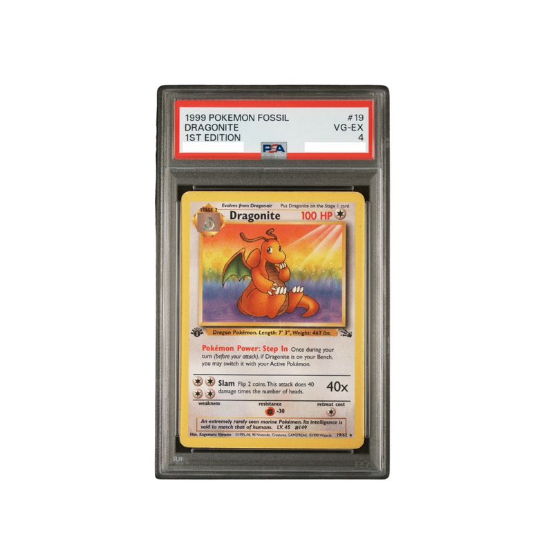 1999 Fossil - Dragonite 1st Ed. - PSA 4