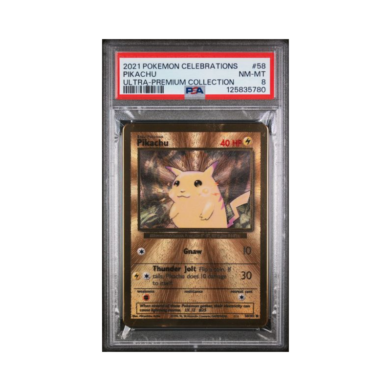 2021 Celebrations - Pikachu Metal - PSA 8