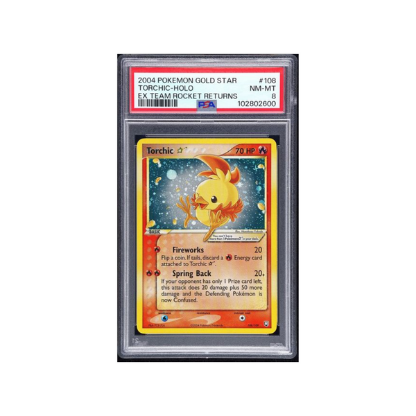 2004 Ex Team Rocket Returns - Torchic Gold Star - PSA 8