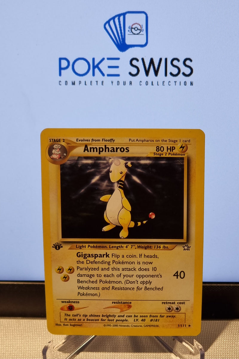 Neo Genesis: Ampharos 1st Edition 1/111 Holo