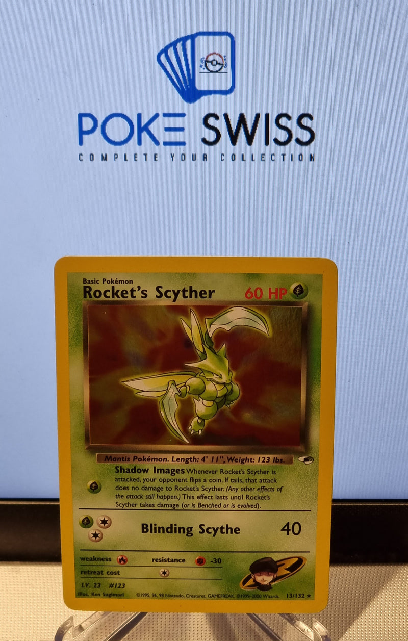 Gym Heroes: Rocket's Scyther 13/132 Holo