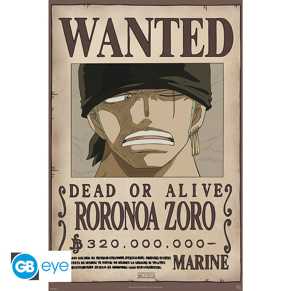ONE PIECE - Poster "Wanted Zoro new"