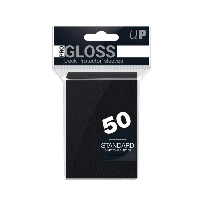 PRO-Gloss 50ct Standard Deck Protector sleeves: Black